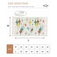 thumbnail image 2 of Middle Century Kitchen Runner Rug 2'x4', Boho Abstract Art Teal Orange Rhomboid Washable Rug with Tassels, Non Slip Woven Cotton Bathroom Rugs Hallway Carpet for Foyer Bedroom Entry Back Door Decor, 2 of 9