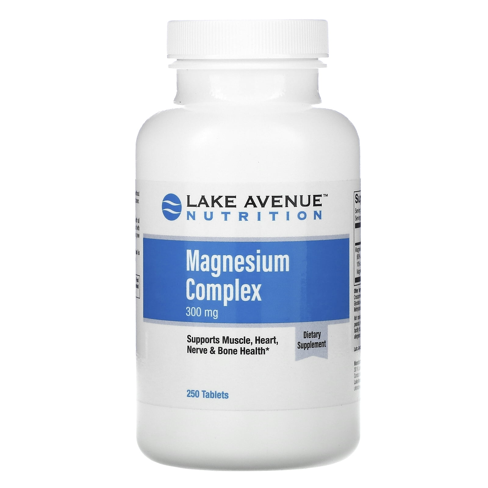 Lake Avenue Lake Avenue Nutrition, Magnesium Complex, 300 mg, 250 Tablets