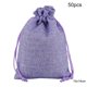 thumbnail image 1 of Advancent 50 Uds. Bolsa de lino con cordón organizador de joyas bolsa de almacenamiento de té portátil para el hogar Almacenamiento y organización del hogar violeta 10x14cm Advancent HA5722-29, 1 of 1