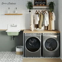 Loire 22" Cast Iron Rectangle Wall-Mounted Sink in Glossy Sage