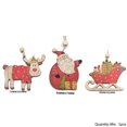 thumbnail image 1 of 3 piezas de colgantes huecos de madera para Navidad, adornos colgantes de ciervos de cartón o Papá Noel para decoraciones de árboles de fiesta de Navidad, regalos de bricolaje, 1 of 5
