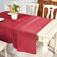 thumbnail image 3 of Rectangle Table Cloth Oil-Proof Spill-Proof Water Resistant Tablecloth Wrinkle Free Anti-Scratch Dining Table Cover Birthday Party Kitchen Tabletop Decor, Red,140*180cm, 3 of 5