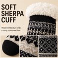 thumbnail image 4 of FEOYA Women Fuzzy Slipper Socks Winter Warm Socks With Grippers Cozy Non - Slip Cabin Sock Sherpa Lined for New Year Christmas Gift Outdoor Activities, 4 of 6