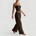 thumbnail image 4 of ZUKMRJPC Two Piece Sets for Women Spaghetti Straps Sleeveless Camisole Shirts Baggy Wide Leg Sweatpants Tracksuit Casual Gym Workout Sets, 4 of 8