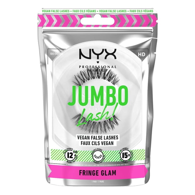 NYX PROFESSIONAL MAKEUP, Jumbo Lash!, Vegan False Lashes, Reusable - EGO-FLARE