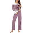thumbnail image 2 of ChaoHeng Womens 2 Piece Outfit Lounge Set 2025 Christmas $10(Purple,XL), 2 of 7