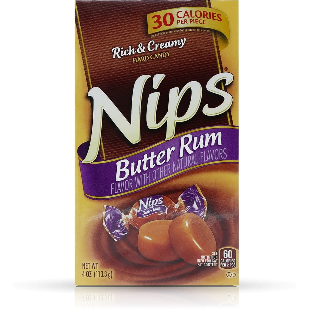Nips Hard Candy Butter Rum 12 packs (4oz per pack)