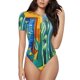 thumbnail image 1 of Fotbe Bright Paper Cactus Scene Body de Mujer con Cuello Redondo y Mangas Cortas, Sin Mangas Ajustado, Suave, Cómodo y Básico-Small, 1 of 7