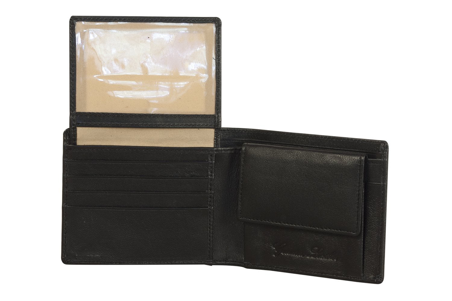 Sakkas Men's Leather Bi-fold Wallet -Id Windows / Card Slots with Gift ...