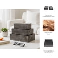 thumbnail image 5 of Decorative Boxes with Lid for Home Decor - Jewelry Boxes Organizer with Metallic Dot Pattern - Storage Boxes and Home Organizer Accent for Keepsakes and Accessories - Set of 3, 4", 3", 3", Black, 5 of 11