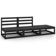 thumbnail image 1 of vidaXL 3 Piece Garden Lounge Set Black Solid Pinewood, 1 of 1