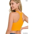 thumbnail image 3 of Zenana Women & Plus Size Ribbed Cropped Racerback Tank Top (S-3XL), 3 of 3