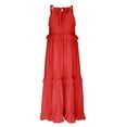 thumbnail image 3 of fatyb Womens Summer Dress Sleeveless Ruffle Tiered Maxi Dress Flowy Casual Long Dress for Beach, 3 of 6