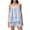 Light Blue, variant on Womens Striped 2 Piece Lounge Sets Sleeveless Striped Pjs Set Cami Top and Shorts Pajama Set Outfits