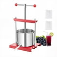 thumbnail image 2 of Stainless Steel Fruit Wine Press - 1.6 Gal/6L Manual Cider Press for Wine Making, Juicer for Apples, Grapes, Berries, 2 of 11