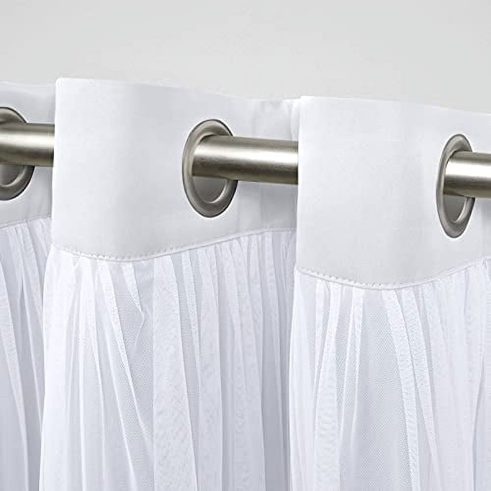 Exclusive Home Crescendo Lined Room Darkening Blackout Grommet Top Curtain Panel Pair, 52"x96", Champagne, Set of 2