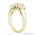thumbnail image 5 of Round Cut Charles & Colvard Moissanite Engagement & Wedding Bridal Set in 14k Yellow Gold, 5 of 6