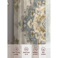 thumbnail image 6 of Vintage Floral Pattern Sheer Curtains 2 Panels Set Bohemian Retro Traditional Flower Sheer Window Curtains Light Filtering Rod Pocket Voile Drapes for Bedroom Living Room 52"x45", 6 of 9