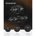 thumbnail image 5 of SONGMICS Juego de Mancuernas Ajustables, con Barra Adicional, 20 kg, para Hombres y Mujeres, Entrenamiento de Fitness, Levantamiento de Pesas en el Gimnasio de casa - 1 Par, Negro, 5 of 5