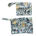 thumbnail image 2 of Aslana 2-Pack Cloth Wet Dry Bags for Women Cloth Menstrual Sanitary Pads & Baby Diaper Inserts. Double Zipped Pockets. Made of Waterproof Polyester PUL Fabric. Reusable & Washable., 2 of 5