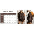 thumbnail image 6 of Women's Elegant Lace Suede Flared Blouse Crew Neck Swing Babydoll Tops Intricate Mesh Loose Shirts, 6 of 6