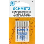 Schmetz Size 75/11 Machine Embroidery Needles, 5 Count