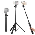 thumbnail image 1 of 140cm/55in Extendable Light Stand Adjustable Selfie Stick Tripod Aluminum Alloy with 1/4 Inch Screw Phone Tripod for Camera Compact Video Light, 1 of 7