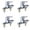 Silver 4 Packs, variant on Bathroom Faucet Alloy 2 Hole Handle Faucet Hot And Cold Water Mixer Tap Washing Basin Faucet Replacement For Home Hotel, 15.5 cm×14.1 cm, Red