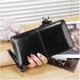 thumbnail image 2 of FUNING Women's long wallet, women's wallet, zipper buckle wallet, Korean version, large capacity oil wax leather handbag, 2 of 10