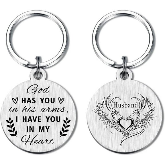 Loss of Husband Sympathy Memorial Gifts, Personalized Grief Grieving Bereavement Sympathy Memory Remembrance Keychain for Loss of Husband
