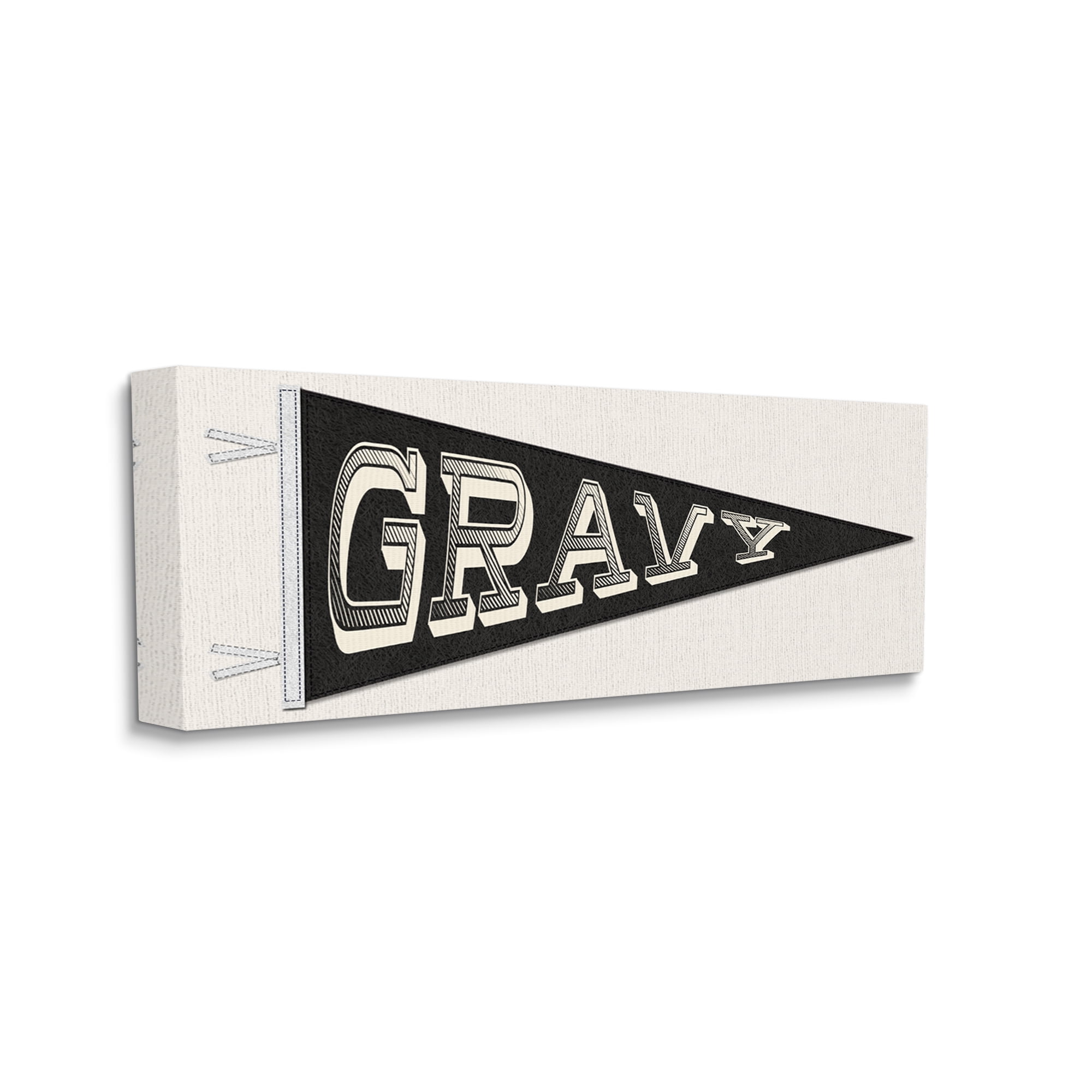 Stupell Gravy Kitchen Pennant Banner Shape Food & Beverage Painting Gallery Wrapped Canvas Print Wall Art
