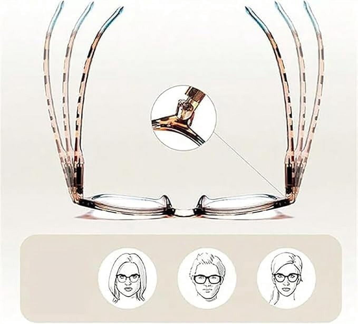 2PCS Protectivemethod Glasses - Women's Sexy Leopard Print Reading Glasses, Anti Blue Light Reading Glasses Women (4X,2PCS C)