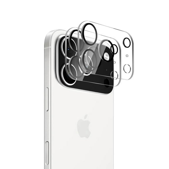 [2 Pack] Camera Lens Protector for Apple 17 Pro Max, 9H Tempered Glass Camera Cover Screen Protector Accessories, HD Clarity, Anti-scratch, Bubble Free, Case Friendly, Shockproof Full Protective