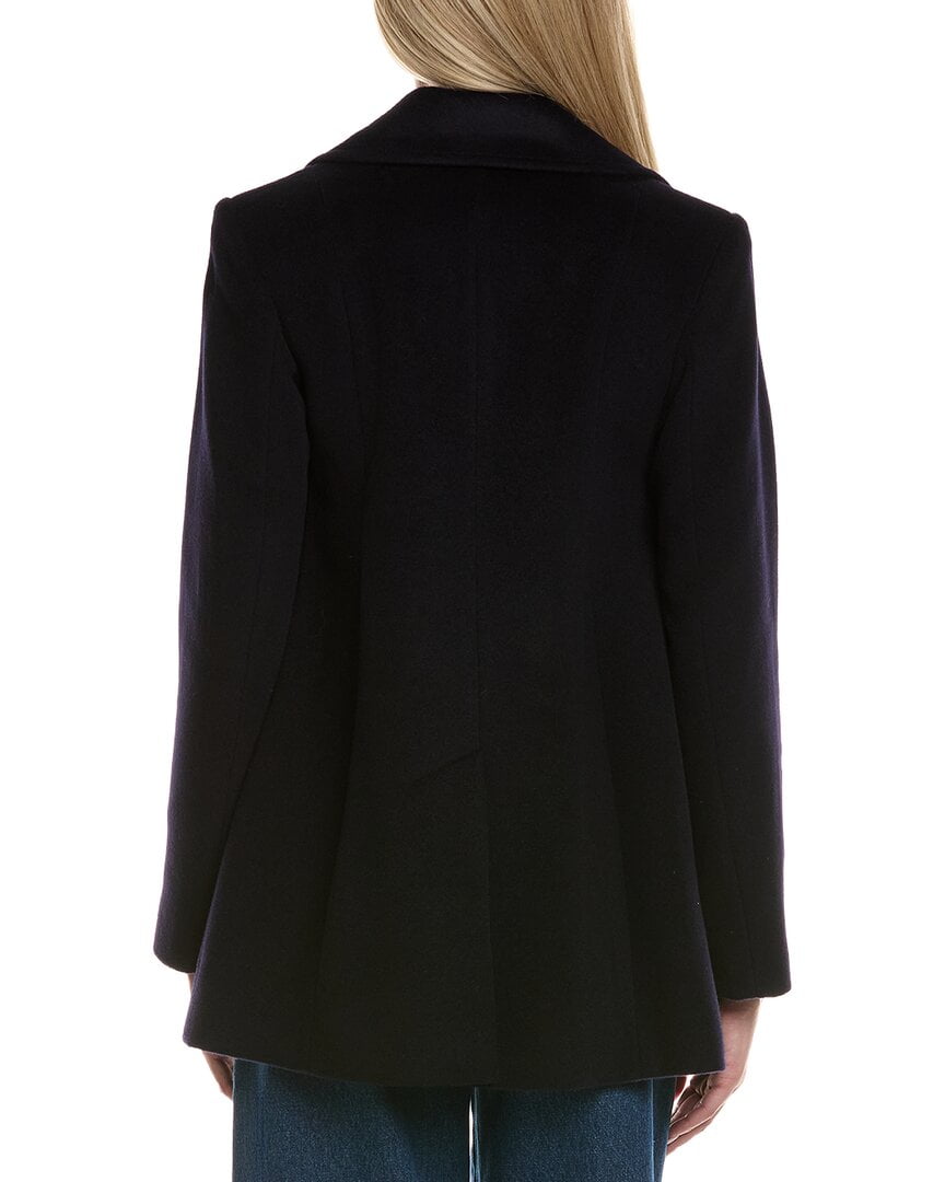 womens  Wool-Blend Coat, 10, Blue - image 2