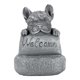thumbnail image 1 of Bulldog francés sobre pedestal Accesorios para el hogar o el jardín Decoración de jardín Decoración de exterior gris, gris, 1 of 5