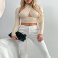 thumbnail image 3 of Camisole à Manches Longues pour Femmes avec Découpe Creuse, 3 of 6
