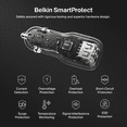 thumbnail image 6 of Belkin 24 Watt Dual USB Car Charger - 2 12W USB A Ports with USB-C Cable for Fast Charging, 6 of 8