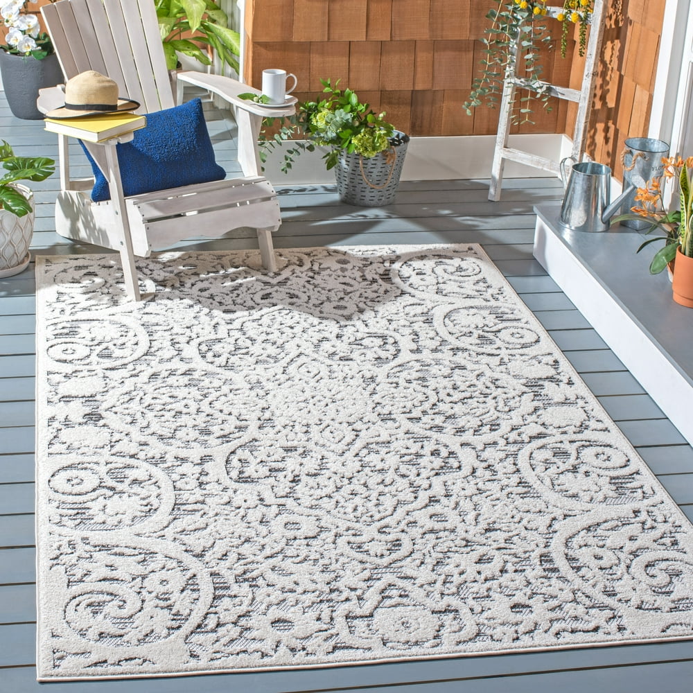 Safavieh Cabana Ruadhan Ivory/Grey 8'X10' Indoor/Outdoor Area Rug