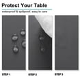 thumbnail image 2 of JIUZHEN Square Tablecloth - Waterproof and Spillproof Dining Room Washable Polyester Table Cloth for Dining Room, 30 x 30 Inch, Grey, 2 of 7
