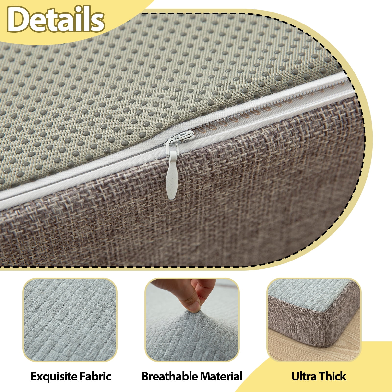 MAXYOYO 6 Inch Foldable Mattress Full Foam Trifold Camping Mattress Portable Floor Mattress