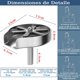 thumbnail image 5 of Enjuague de vidrio de acero inoxidable,Arandela de Vidrio Giratoria de 360 °,Limpiador de Fregadero Automático con Potente Rociador de Agua,Arandela de Vidrio de Empuje, para Fregadero de Cocina, 5 of 6
