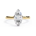 thumbnail image 2 of AFFY Solitaire Wedding Engagement Ring for Women | Center 12x6mm Marquise Cut Lab Created Moissanite Promise Rings in 14K Solid Yellow Gold Jewelry Gift for Her, Size 5, 2 of 6
