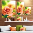 thumbnail image 3 of Beautiful Watercolor Roses on Green - Flower Artwork on Canvas, 3 of 4