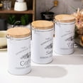 thumbnail image 6 of MOPOOR 3 PCS Kitchen Canister Jars with Airtight Lids Metal Farmhouse Decorative Coffee Sugar Tea Storage Containers for Kitchen Counter,Decorative Nesting Kitchen Canister Jars, Food Storage, 6 of 9