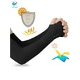 thumbnail image 2 of Deago UV Sun Protection Cooling Sleeves Unisex, Nylon Black, 4 Pieces 2 Pairs, 2 of 10