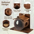 thumbnail image 4 of Wood Squirrel Feeder Wall Mounted Chipmunk Feeder Large Hole Squirrel Feeding House Spacious Interior Chipmunk House Box for Yard, 4 of 11
