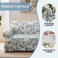 thumbnail image 4 of TOPCHANCES Sofa Cover with Skirt, Non-slip Couch Cover Stretch Slipcover Furniture Protector for Dogs Cats Pets (Chair Cover, Branch Print), 4 of 10
