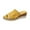 Yellow, variant on ZEZKT Women's Flat Slippers Sandals Dressy Summer Open Toe Slip On Leather Slide Sandals Black 5.5