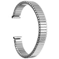 thumbnail image 1 of Correas de Reloj de Expansión Uxcell de 12 mm de Acero Inoxidable, Correas de Reemplazo Estirables para Reloj, Correa de Reloj en Patrón V para Mujeres y Hombres, Plateado, 1 of 6
