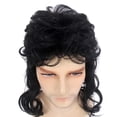 thumbnail image 3 of Men Wigs 80s Disco Mullet Wig Long Curly Male Wig Halloween Costumes Punk Rocker Wig Soft High Temperature Synthetic Fiber Wigs, 3 of 4